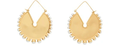 Shop Patou Circle Earrings In Gold