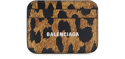 Shop Balenciaga Leather Card Holder In 2690