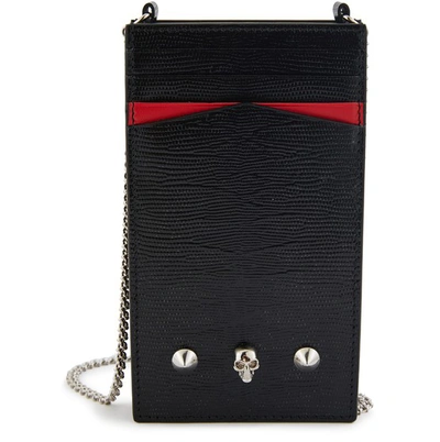 Shop Alexander Mcqueen Mobile Phone Cover In Black+new Red