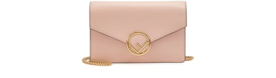 Shop Fendi Wallet On Chain In Light Rose Os