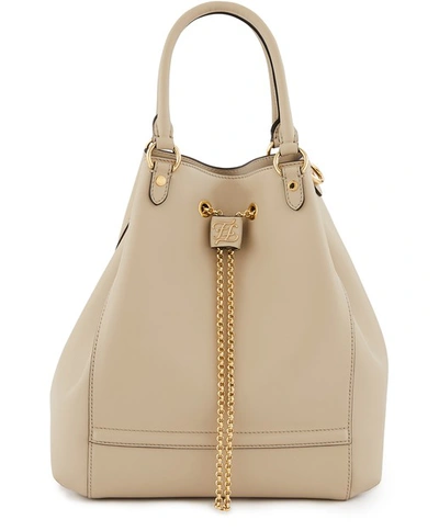 Shop Fendi Cross-body Bucket Bag In Nuvola Praline Os