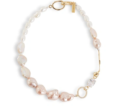 Shop Mounser Cardiff Necklace In Gold Pink