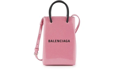 Shop Balenciaga Shopping Phone Holder In 5611