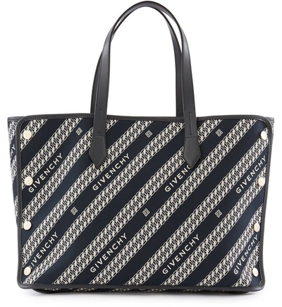 Shop Givenchy Bond Medium Shopping Bag In Oil Blue