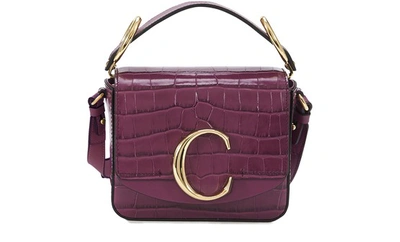 Shop Chloé C Mini Bag In Crushed Violet