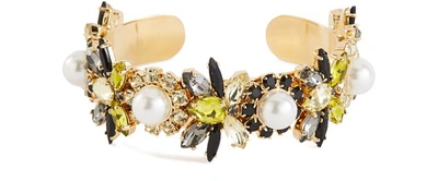 Shop Erdem Bee Cuff Bracelet In Yellow