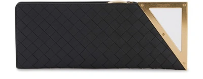 Shop Bottega Veneta Bv Rim Calf Skin Pouch In Black