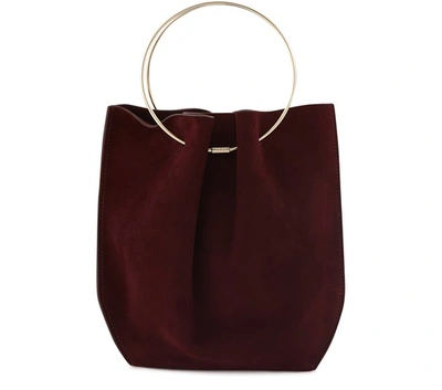 Shop The Row Flat Micro Circle Handbag In Dark Berry Pt