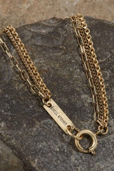 Shop Isabel Marant Horn-pendant Layered Necklace In Black