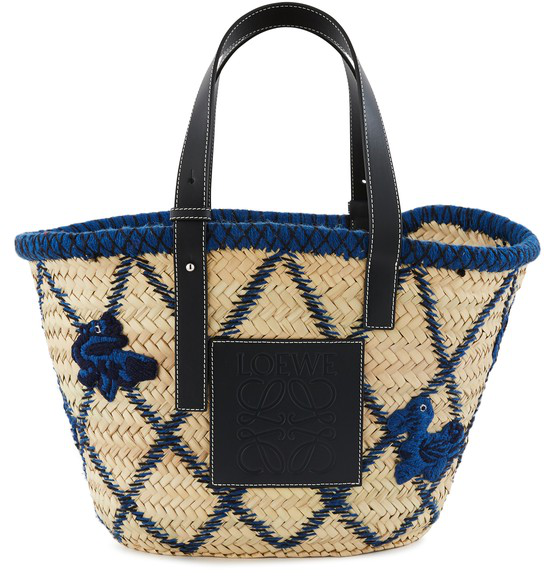 loewe raffia basket bag