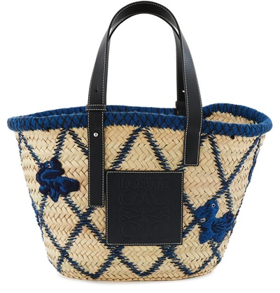 Shop Loewe Animals Basket Bag In Blue