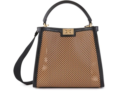 Shop Fendi Peekaboo X-lite In Sand Nero