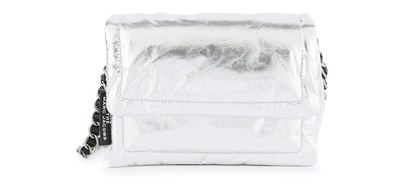 Shop Marc Jacobs The Pillow Shoulder Bag In Platinum