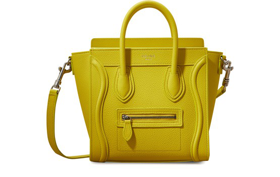celine nano luggage yellow