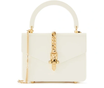 Shop Gucci Sylvie Mini Handbag In White