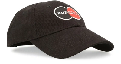 Shop Balenciaga Uniform Cotton Hat In Black