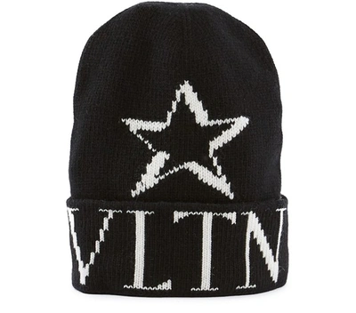 Shop Valentino Garavani Beanie In Black