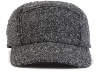 Shop Oamc Noise Wool Hat In Heather Grey
