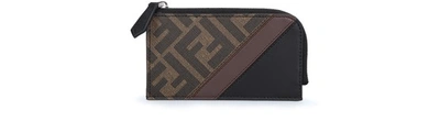 Shop Fendi Ff Zipped Wallet In Tab Mores Nr P