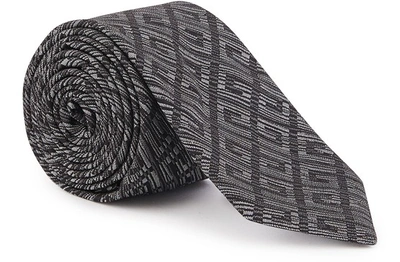 Shop Givenchy 4g Tie In Black/grey