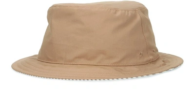Shop Thom Browne Bucket Hat In Khaki/navy