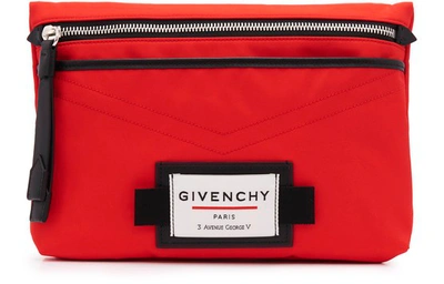 Shop Givenchy Downtown Flat Crossbody Bag In Red