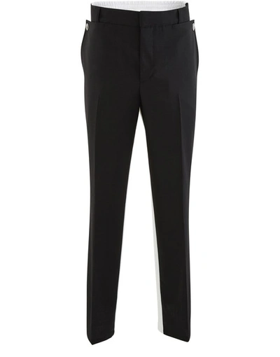 Shop Burberry Casual Mohair And Wool Trousers In Black