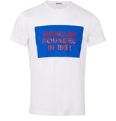 Moncler Founded In 1952 T-shirt In White | ModeSens
