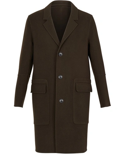 Shop Ami Alexandre Mattiussi Unstructured Coat In Marron Fonce