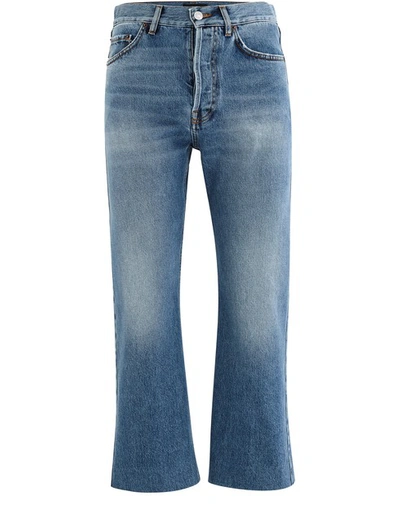 Shop Balenciaga Cropped Jeans In 4065