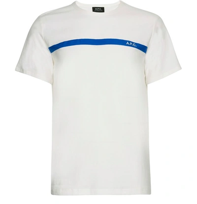 Shop Apc Yukata Blanc H T-shirt In Iag Bleu Roi