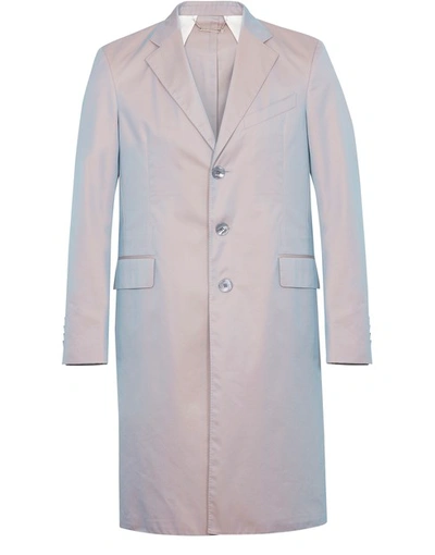 Shop Givenchy Long Coat In Orange Gris