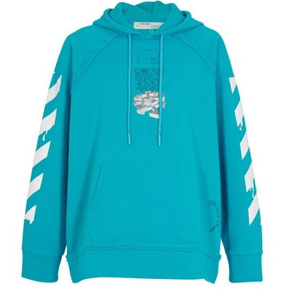 Shop Off-white Dripping Arrows Sweatshirt In Petrol Blue