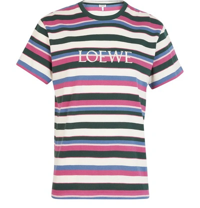 Shop Loewe Striped T-shirt In Multicolor