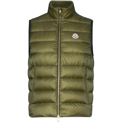Shop Moncler Iory Gilet In Olive