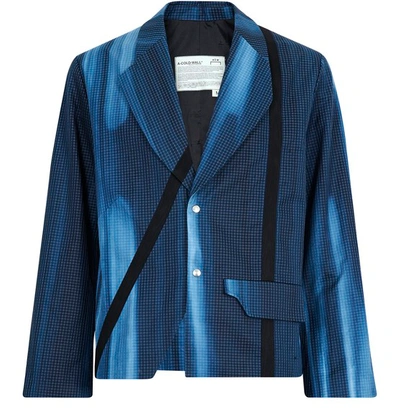 Shop A-cold-wall* Asymmetric Blazer In Blue