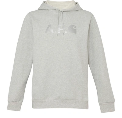 Shop A.p.c. Stash H Hoodie In Gris Chine