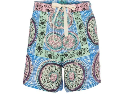 Shop Jw Anderson Mystic Paisley Shorts In Venetian