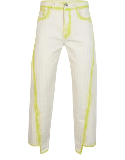 Shop Lanvin Overdyed Jeans In Sun