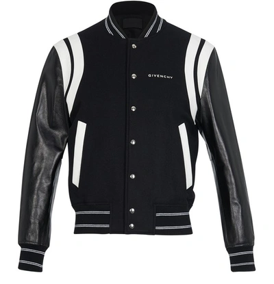 Shop Givenchy Split Leather Jacket In Black