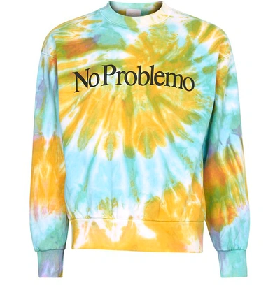 Shop Aries No Problemo Tie & Dye Sweatshirt In Multi