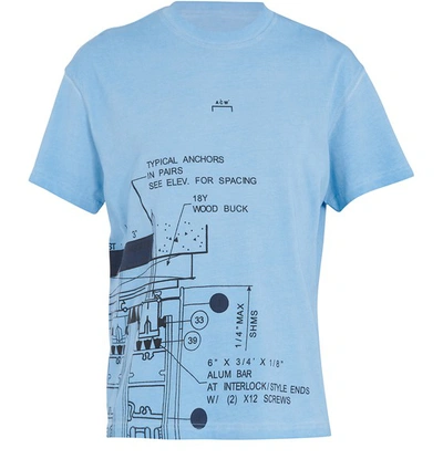 Shop A-cold-wall* Blueprint T-shirt In Niagra