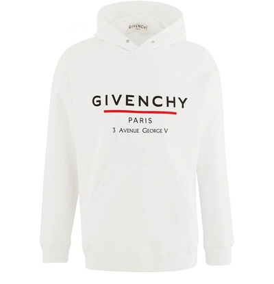 Shop Givenchy Address Logo Hoodie In White