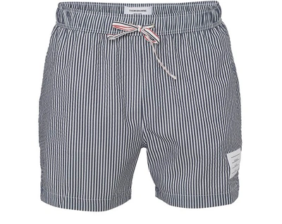 Shop Thom Browne Swimming Shorts In Navy