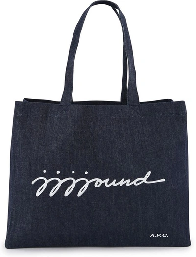 Shop Apc A.p.c. X Jjjjound Tote In Indigo