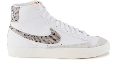 Shop Nike Blazer Trainers In White/lt Aqua-sail