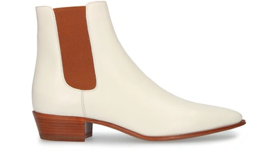 Celine Jacno Chelsea Boots In Off White/tan | ModeSens