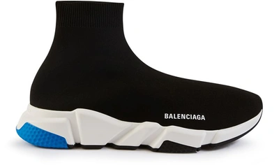 Shop Balenciaga Speed Trainers In Black White Blue