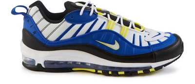Shop Nike Air Max 98 Trainers In Racer Blue White Black Dynamic Yellow