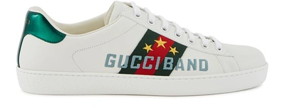 Shop Gucci Band New Ace Sneakers In Bia Bia Vrv R Fl Ver